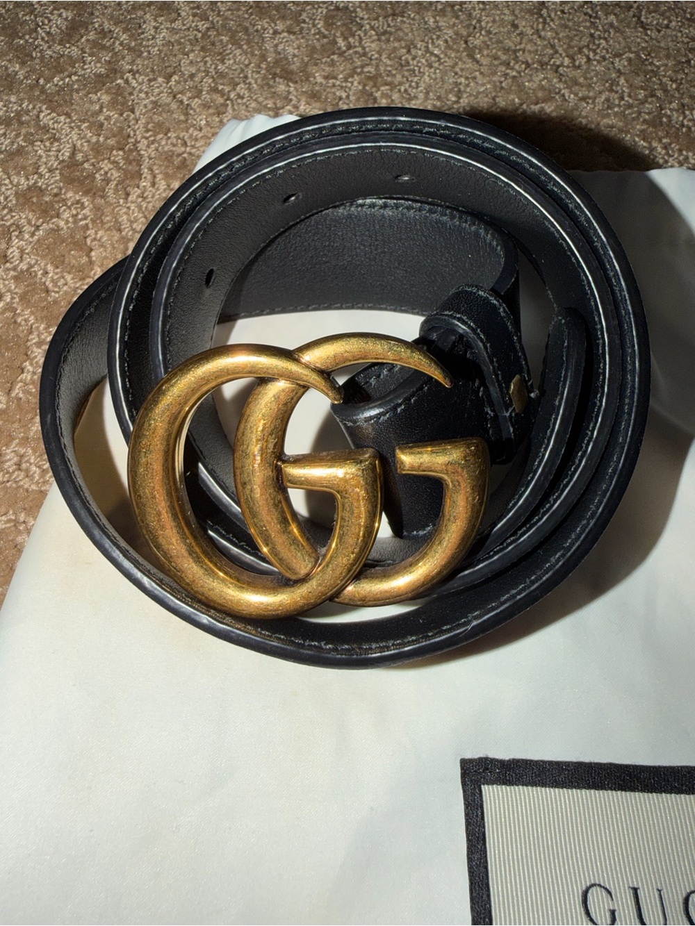 Authentic Gucci GG Marmont Wide Belt